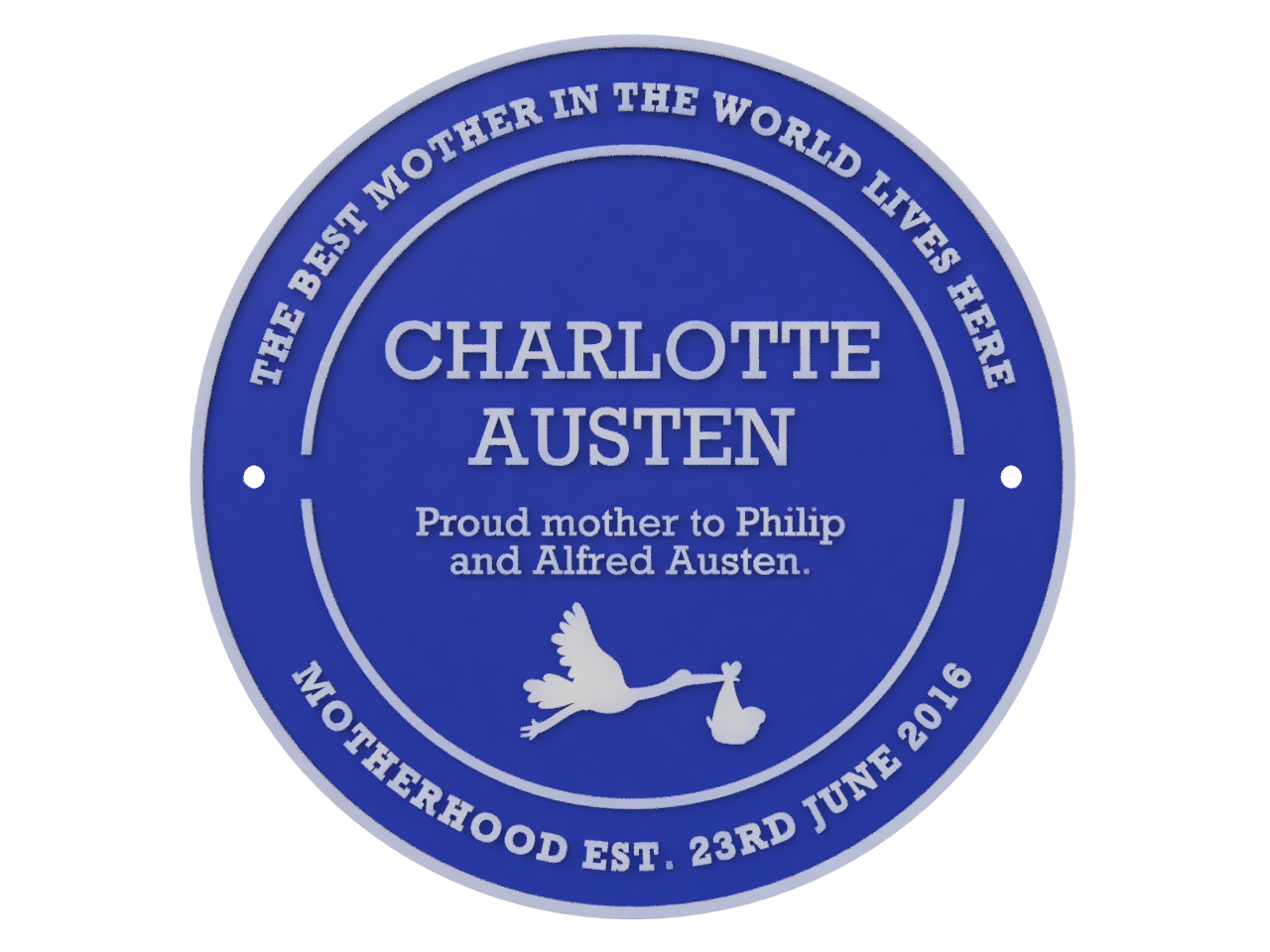 Custom National Heritage Blue Plaque Replica - The Lavin