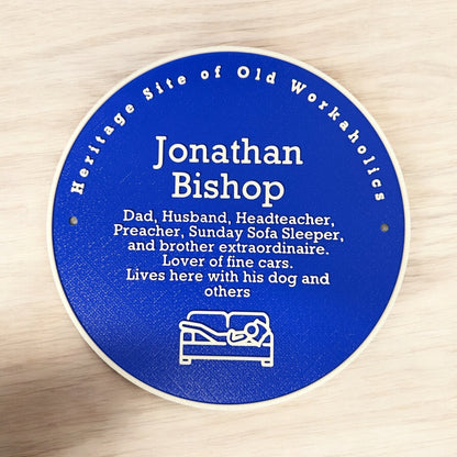 Custom National Heritage Blue Plaque Replica - The Landman