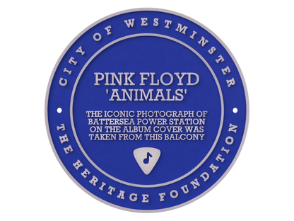 Blue English 3D Plaque - The Floyd Layout