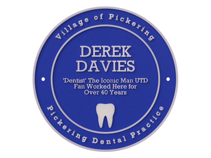 Blue English 3D Plaque - The Floyd Layout