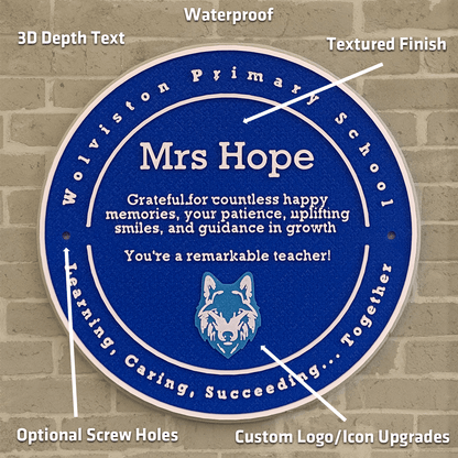 Custom National Heritage Blue Plaque Replica - The Lavin - The Hogarth Workshop