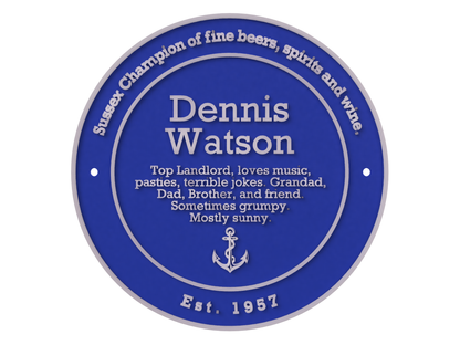 Blue English 3D Plaque - The Floyd Layout