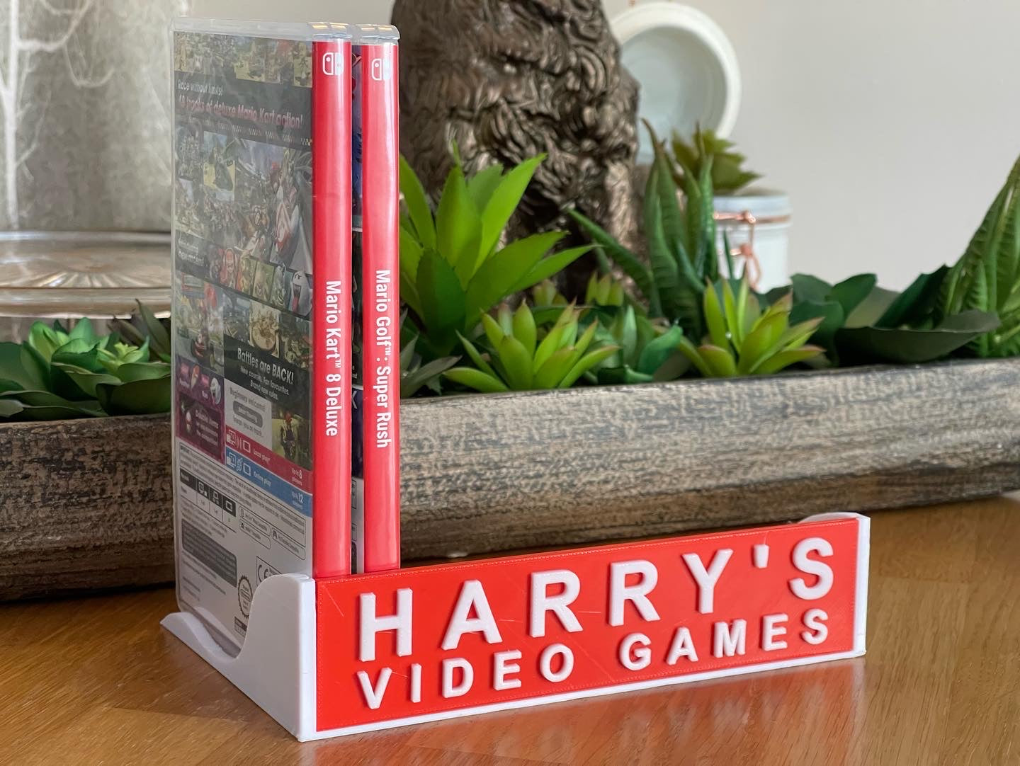 Personalised Nintendo Switch Games Case Holder Stand for Book Shelf - Holds 12 Game Boxes