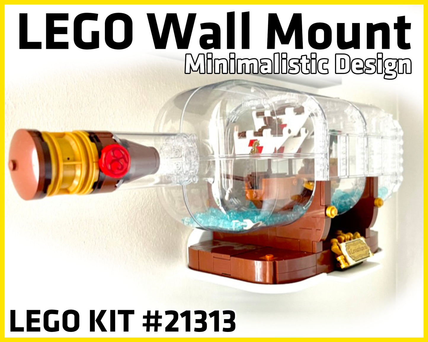 FiGGJiGG KitZ | LEGO Ideas Ship in a Bottle 21313 Wall Mount