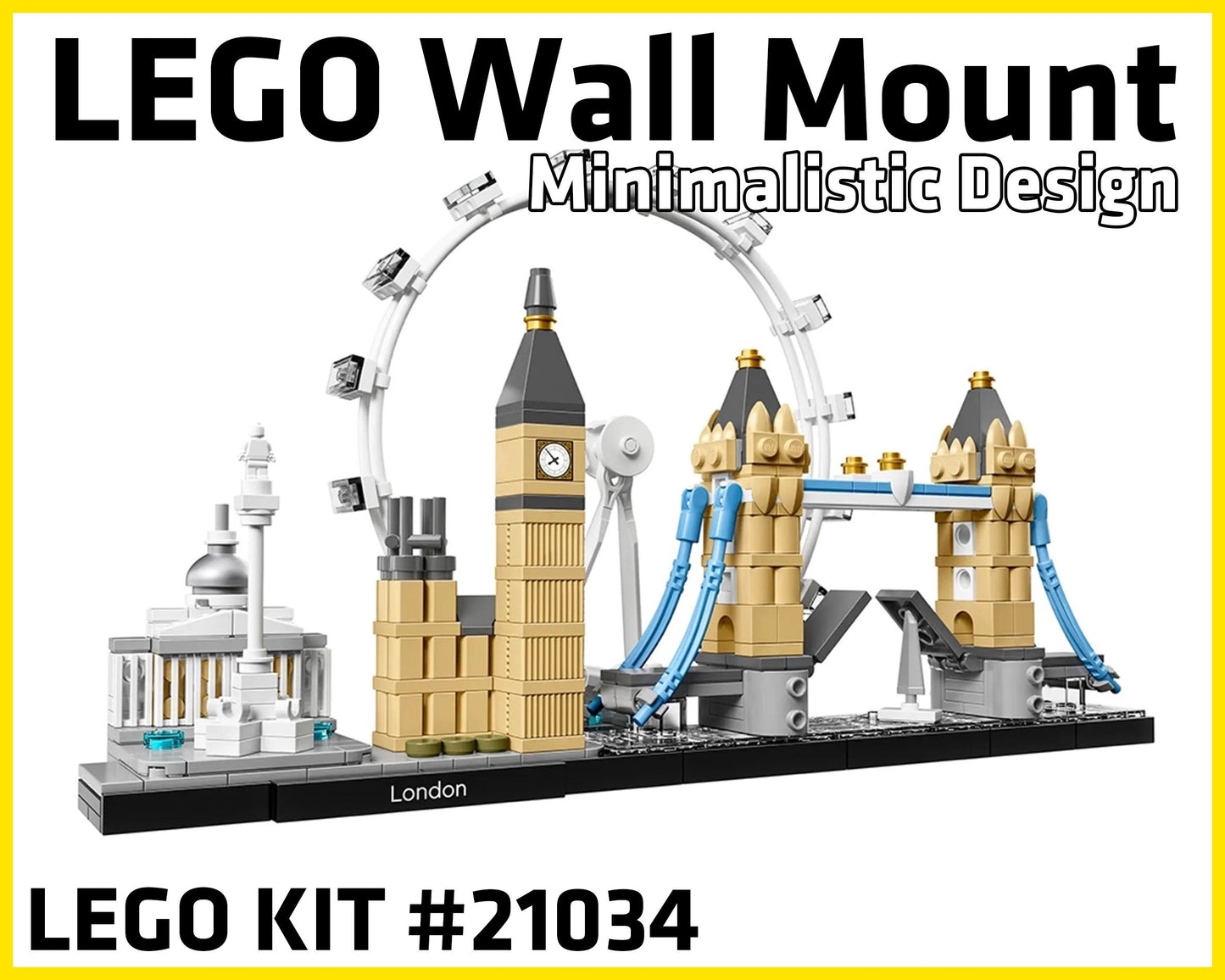 FiGGJiGG KitZ | LEGO Architecture 21034 Wall Mount - LONDON